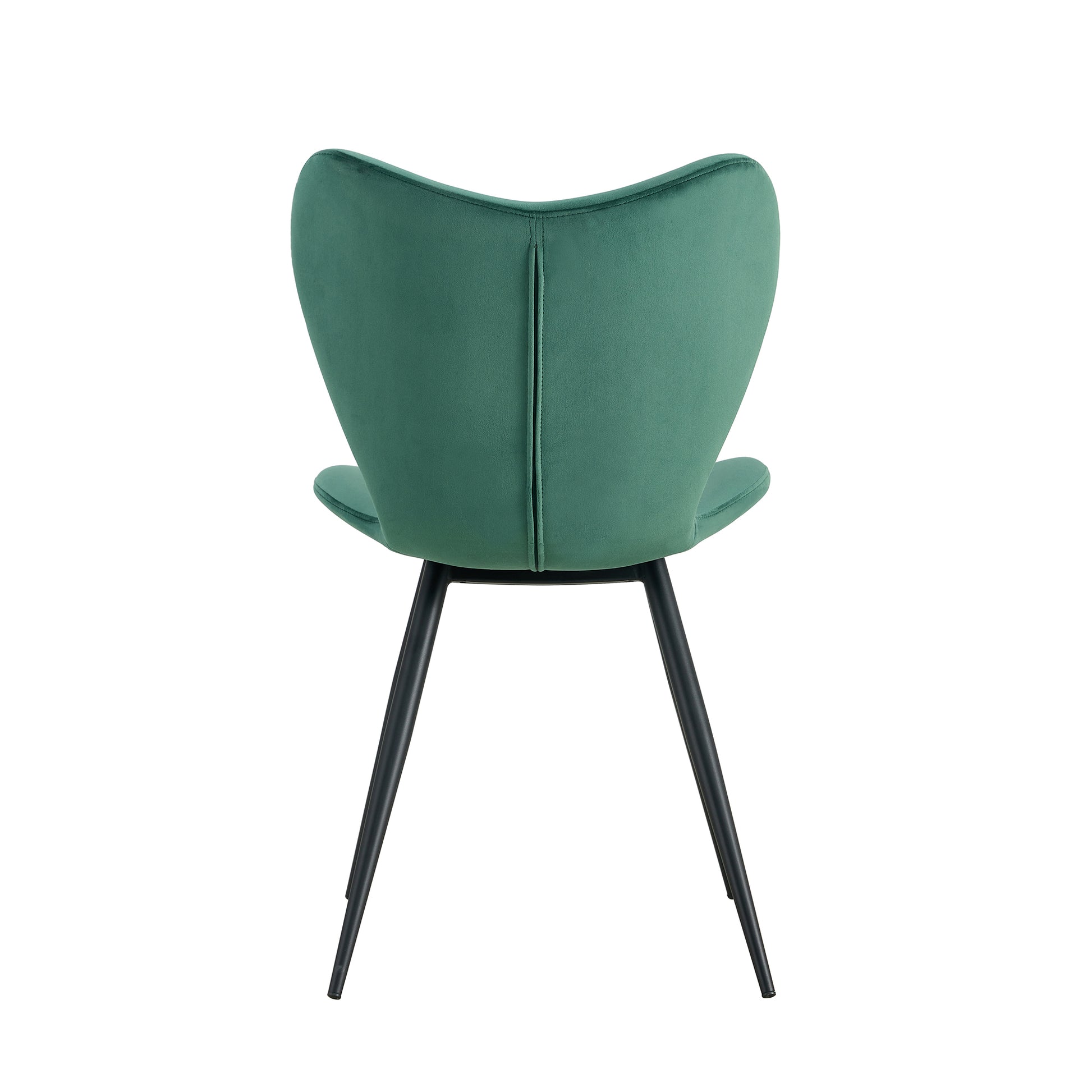 Dining Chairs Set Of 2, Dark Green Velvet Chair Modern Kitchen Chair With Metal Leg Dark Green Velvet