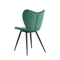 Dining Chairs Set Of 2, Dark Green Velvet Chair Modern Kitchen Chair With Metal Leg Dark Green Velvet