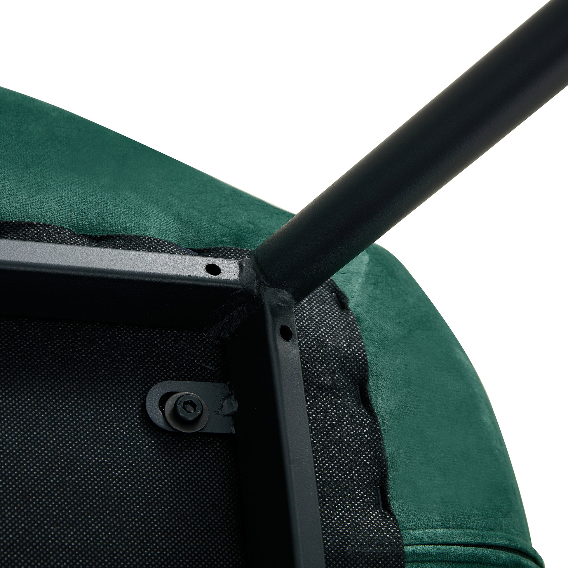 Dining Chairs Set Of 2, Dark Green Velvet Chair Modern Kitchen Chair With Metal Leg Dark Green Velvet