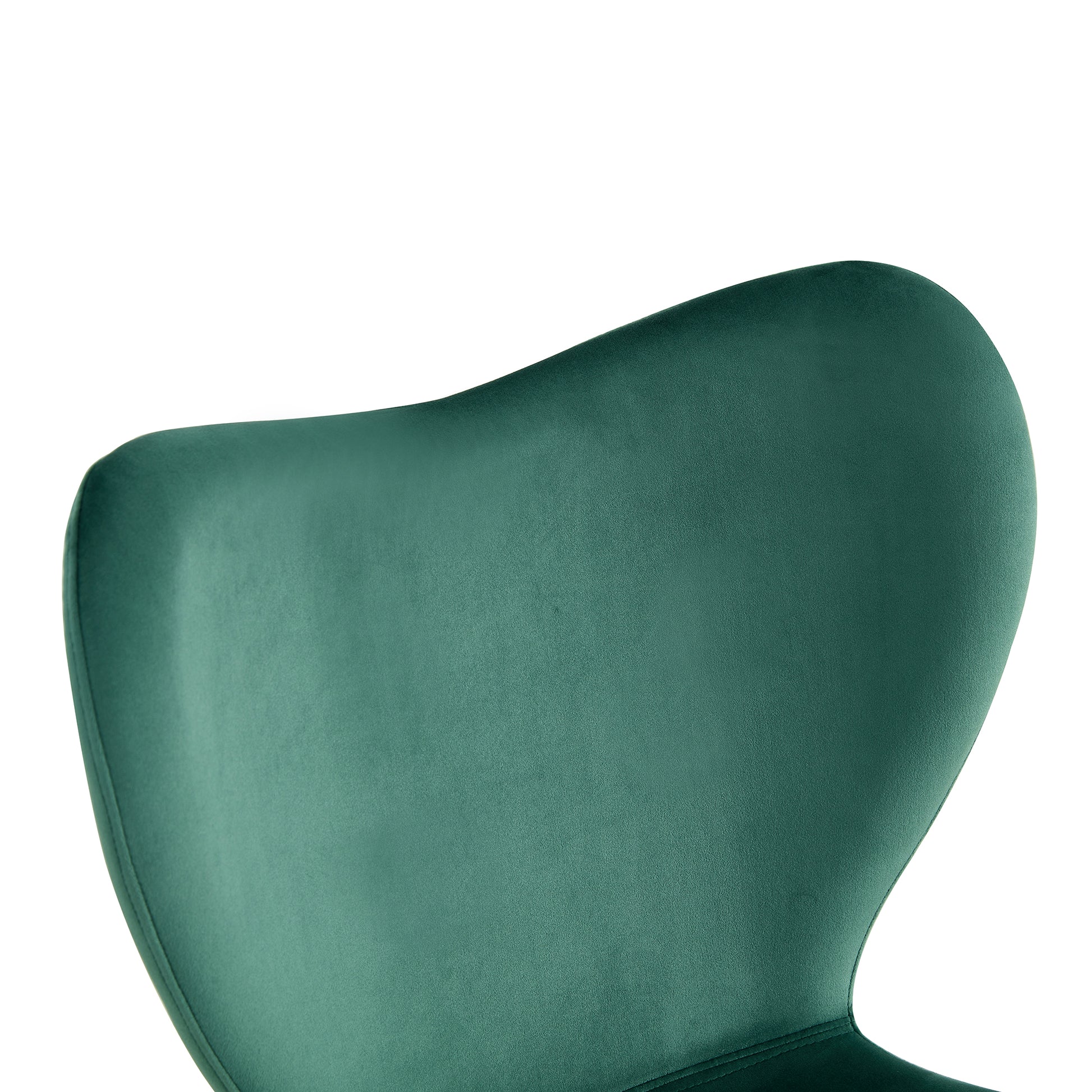 Dining Chairs Set Of 2, Dark Green Velvet Chair Modern Kitchen Chair With Metal Leg Dark Green Velvet