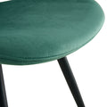 Dining Chairs Set Of 2, Dark Green Velvet Chair Modern Kitchen Chair With Metal Leg Dark Green Velvet