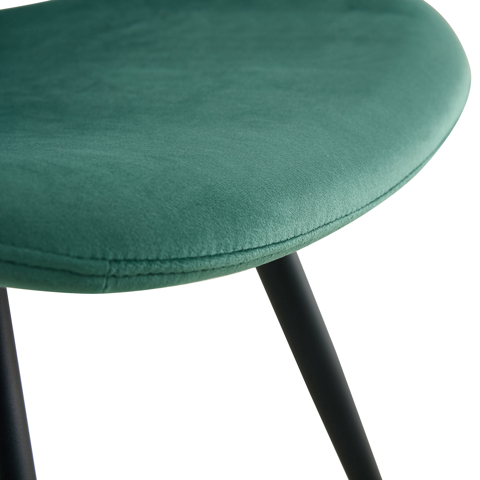 Dining Chairs Set Of 2, Dark Green Velvet Chair Modern Kitchen Chair With Metal Leg Dark Green Velvet