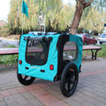Light Green Foldable Pet Jogging Stroller Dog Carriers Bicycle Trailer Pet Dog Cat Bike Trailer Light Blue Oxford Fabric Metal