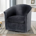 Eden Charcoal Swivel Chair Charcoal Grey Foam Polyester