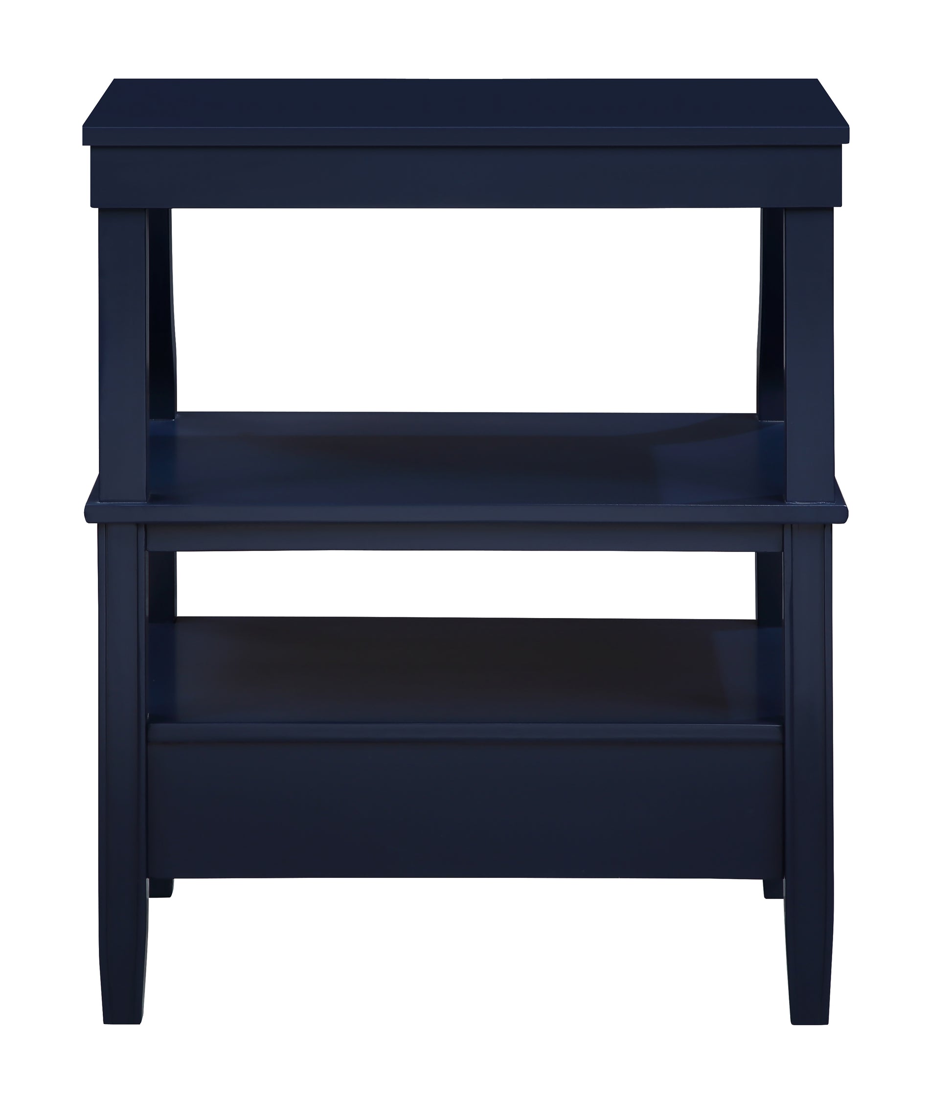 Newland Midnight Blue Storage Nightstand Navy Blue Wood Plywood