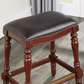 Clinton Saddle Seat Counter Stool Cherry Foam Fabric