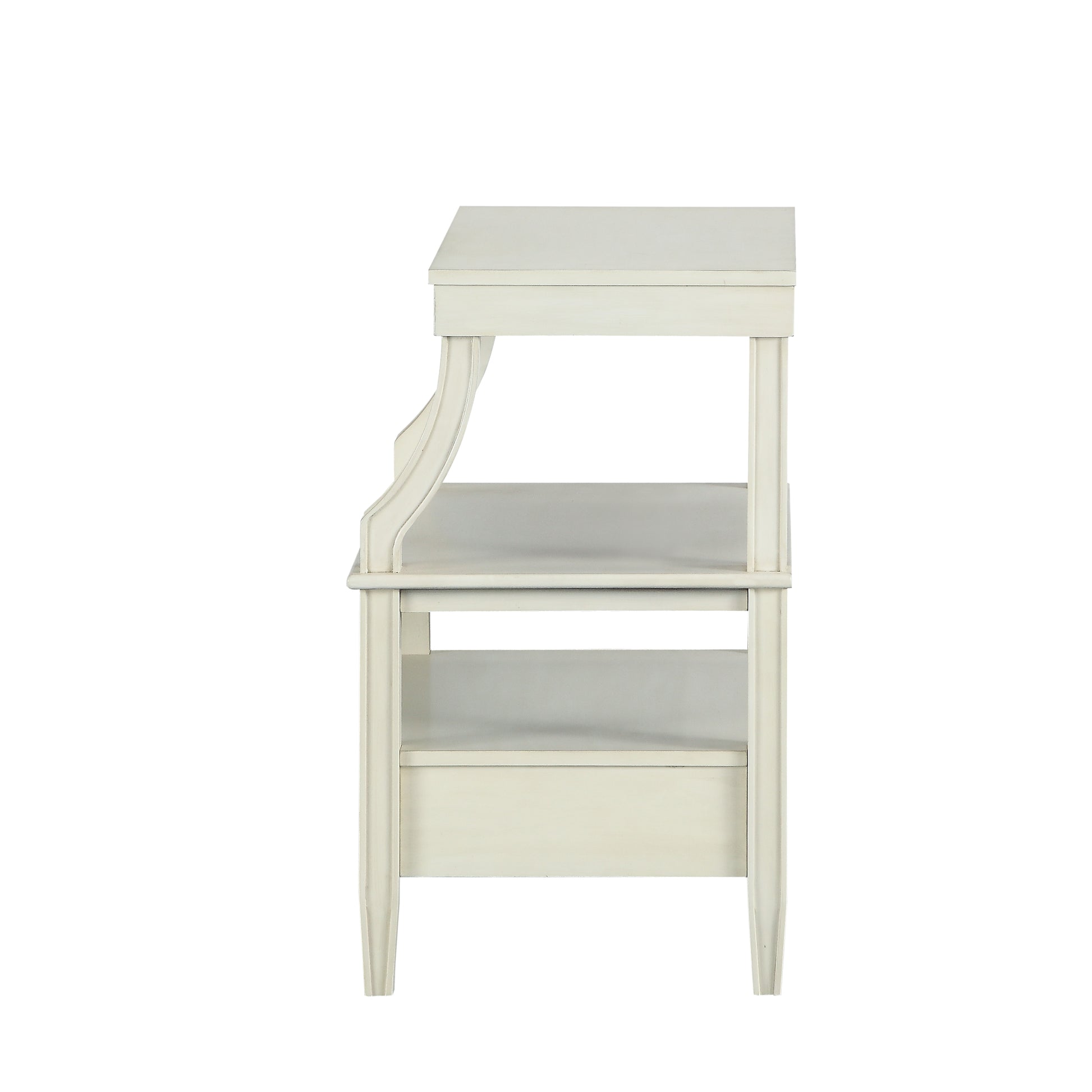 Newland Antique White Storage Nightstand Antique White Wood Plywood