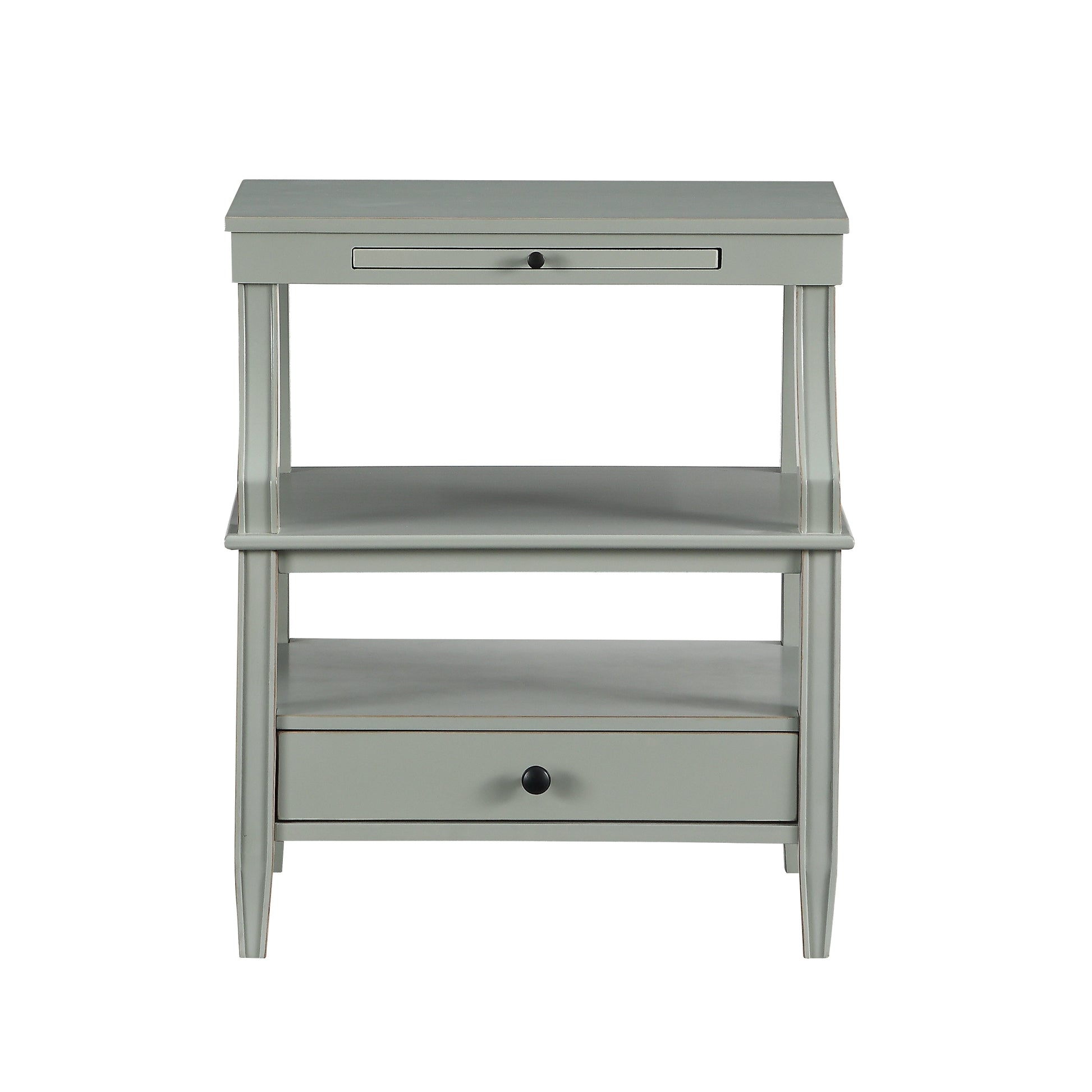 Newland Antique Grey Storage Nightstand Antique Gray Wood Plywood