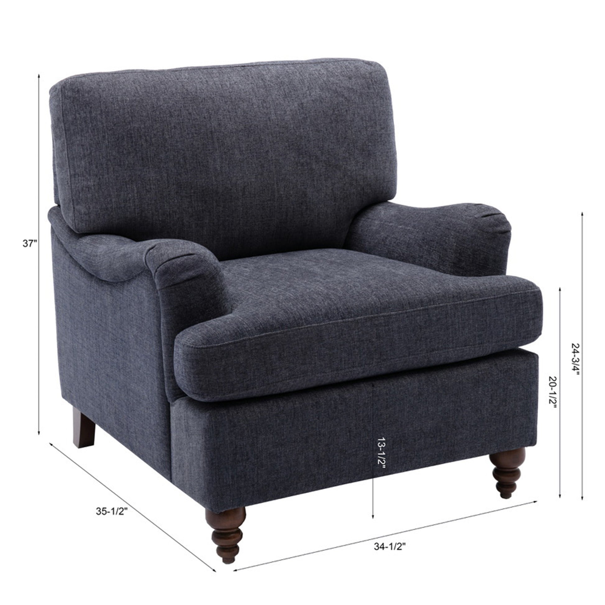 Candor Arm Chair Navy Navy Foam Polyester