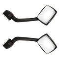 Black Hood Mirrors Pair For Kenworth T680 Peterbilt 579 587 W Mounting Kit Left And Right Side Black Abs