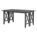 6 Piece Family Dining Room Set Solid Wood Space Saving Foldable Table And 4 Chairs With Bench For Dining Room Gray Gray Solid Wood