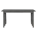 6 Piece Family Dining Room Set Solid Wood Space Saving Foldable Table And 4 Chairs With Bench For Dining Room Gray Gray Solid Wood