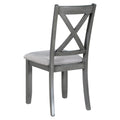 6 Piece Family Dining Room Set Solid Wood Space Saving Foldable Table And 4 Chairs With Bench For Dining Room Gray Gray Solid Wood