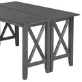 6 Piece Family Dining Room Set Solid Wood Space Saving Foldable Table And 4 Chairs With Bench For Dining Room Gray Gray Solid Wood
