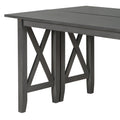 6 Piece Family Dining Room Set Solid Wood Space Saving Foldable Table And 4 Chairs With Bench For Dining Room Gray Gray Solid Wood