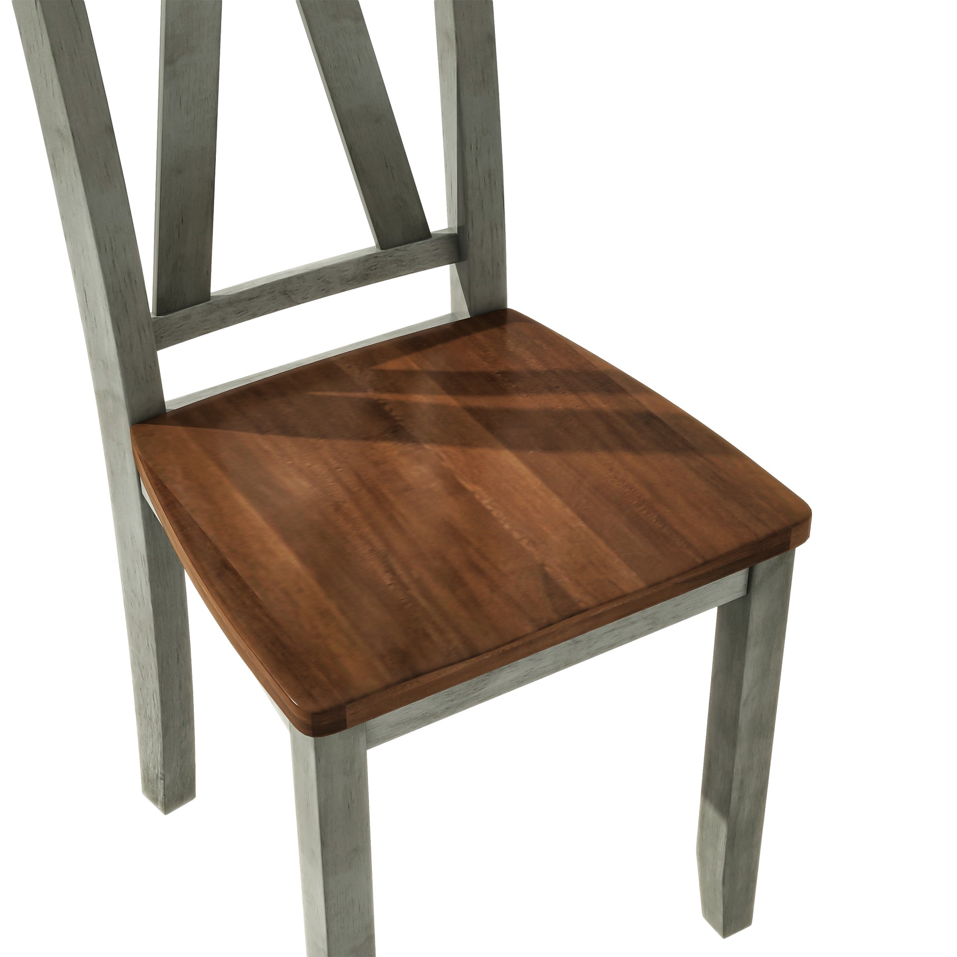 6 Piece Wood Dining Table Set Kitchen Table Set With Long Bench And 4 Dining Chairs, Farmhouse Style, Walnut Gray Gray Wood Dining Room Bench Seating Rubberwood Rectangular Dining Table With Chair And Bench Wood Wood Gray Solid Back Seats 6 60 Inches