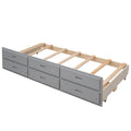 Twin Over Full Bunk Bed With Twin Size Trundleseparable Bunk Bed With Drawers For Bedroom Gray Gray Solid Wood
