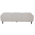 Mid Century Modern 3 Seater Couch Velveteen Sofa With Solid Wood Leg For Living Room, Bedroom, Livingroom Beige Beige Fabric