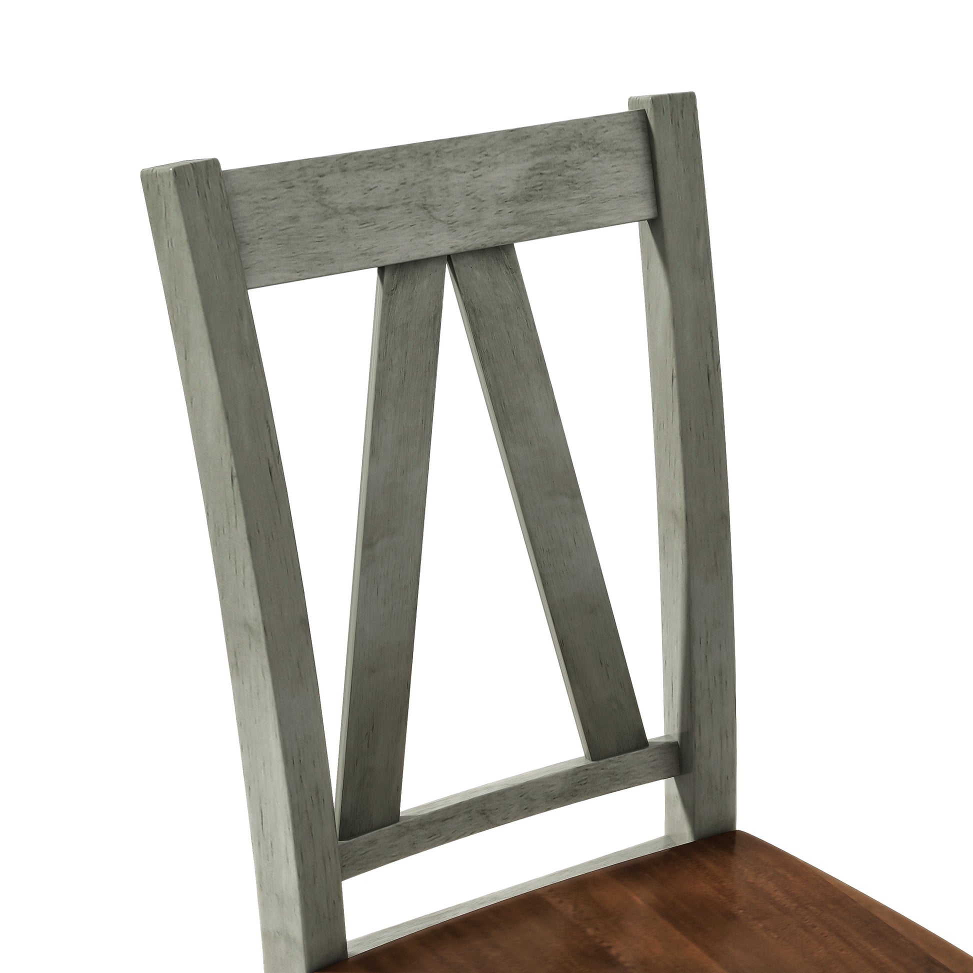 6 Piece Wood Dining Table Set Kitchen Table Set With Long Bench And 4 Dining Chairs, Farmhouse Style, Walnut Gray Gray Wood Dining Room Bench Seating Rubberwood Rectangular Dining Table With Chair And Bench Wood Wood Gray Solid Back Seats 6 60 Inches