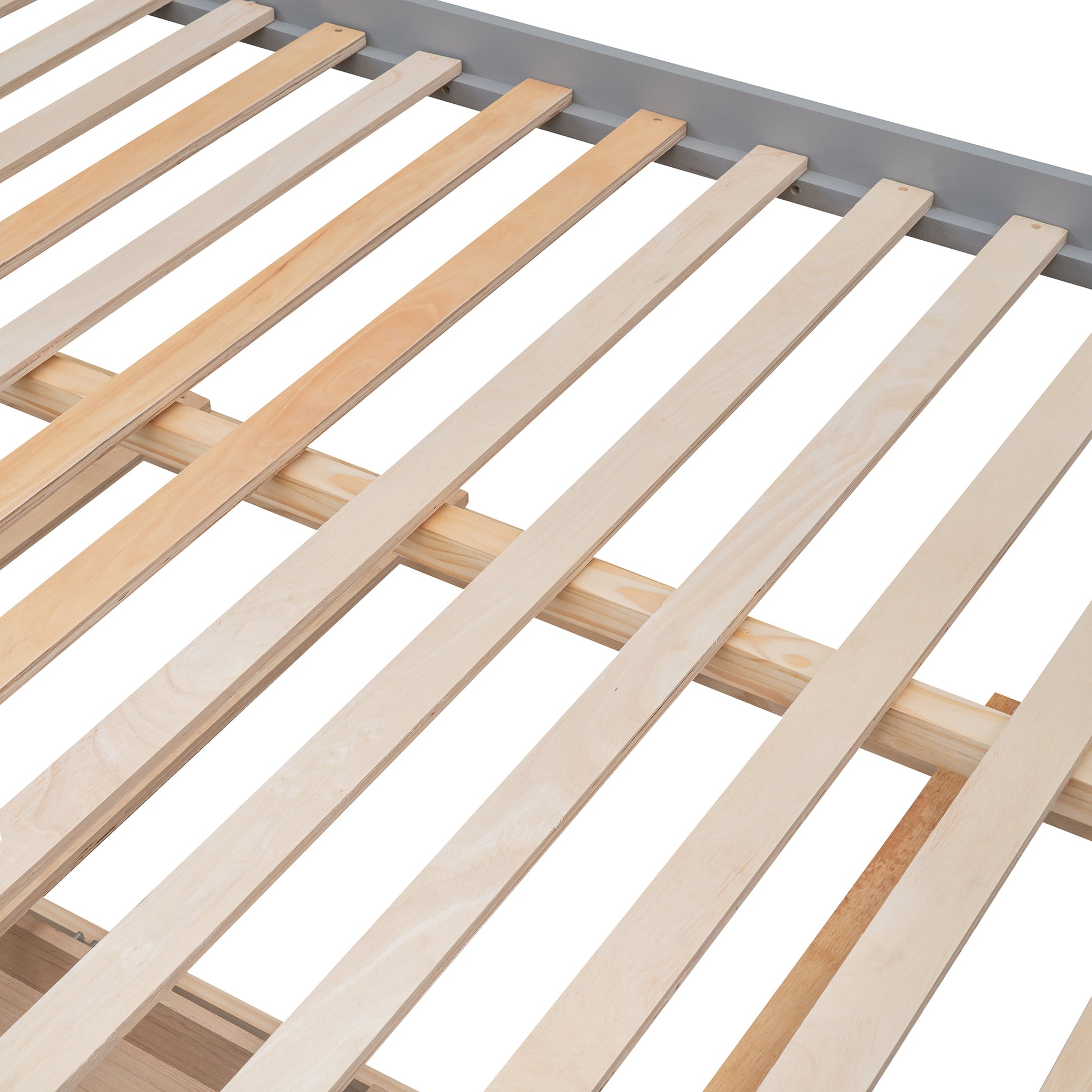 Twin Over Full Bunk Bed With Twin Size Trundleseparable Bunk Bed With Drawers For Bedroom Gray Gray Solid Wood