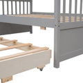 Twin Over Full Bunk Bed With Twin Size Trundleseparable Bunk Bed With Drawers For Bedroom Gray Gray Solid Wood