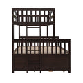 Twin Over Full Bunk Bed With Twin Size Trundleseparable Bunk Bed With Drawers For Bedroom Espresso Espresso Solid Wood