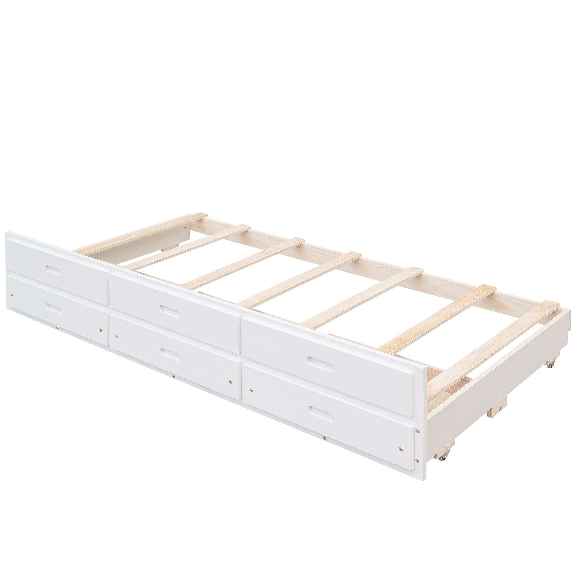 Twin Over Full Bunk Bed With Twin Size Trundleseparable Bunk Bed With Drawers For Bedroom White White Solid Wood