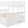Twin Over Full Bunk Bed With Twin Size Trundleseparable Bunk Bed With Drawers For Bedroom White White Solid Wood