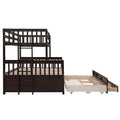Twin Over Full Bunk Bed With Twin Size Trundleseparable Bunk Bed With Drawers For Bedroom Espresso Espresso Solid Wood
