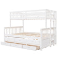 Twin Over Full Bunk Bed With Twin Size Trundleseparable Bunk Bed With Drawers For Bedroom White White Solid Wood