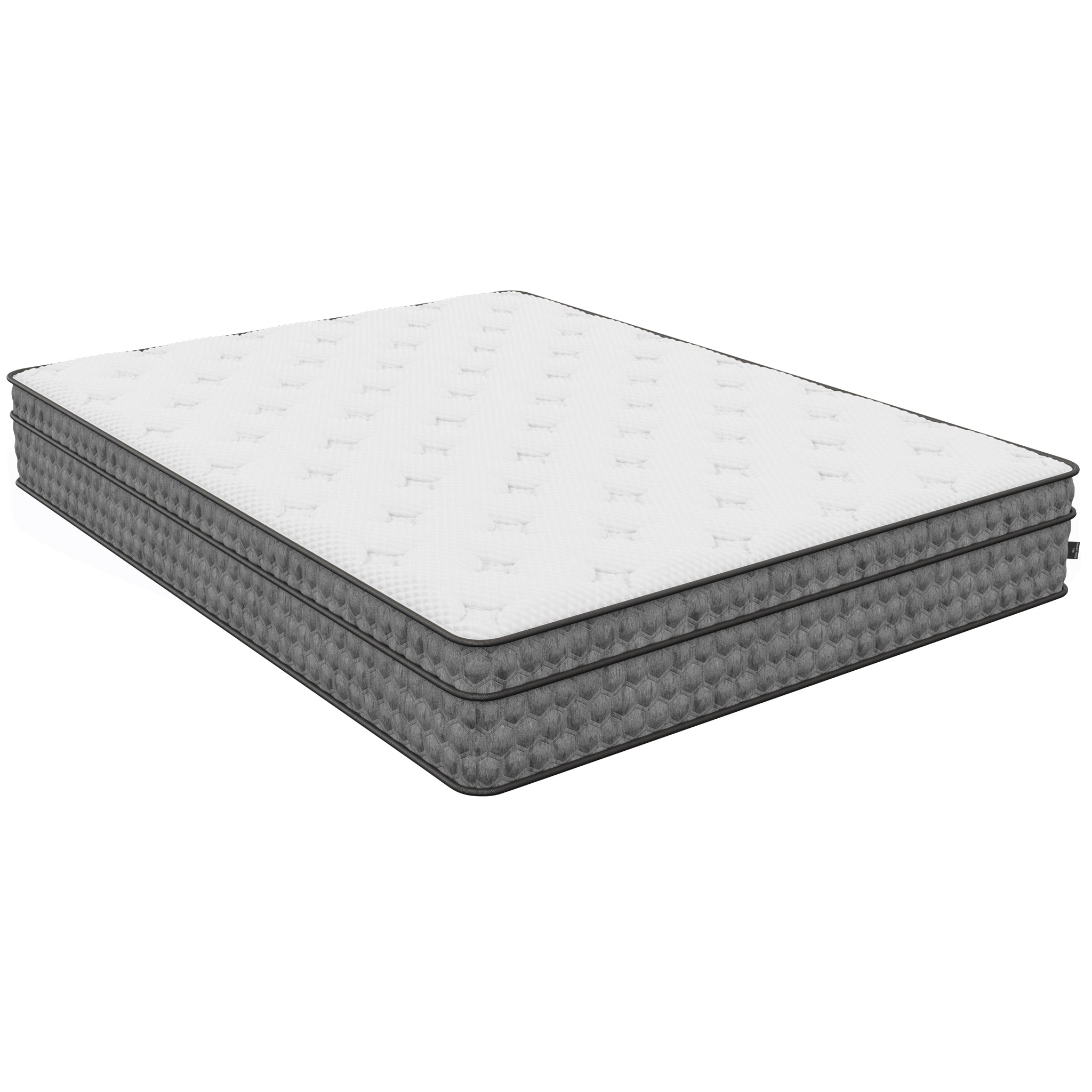 Cal King Zen Cool Gel Hybrid Euro Top 11" Medium Feel White Polyurethane