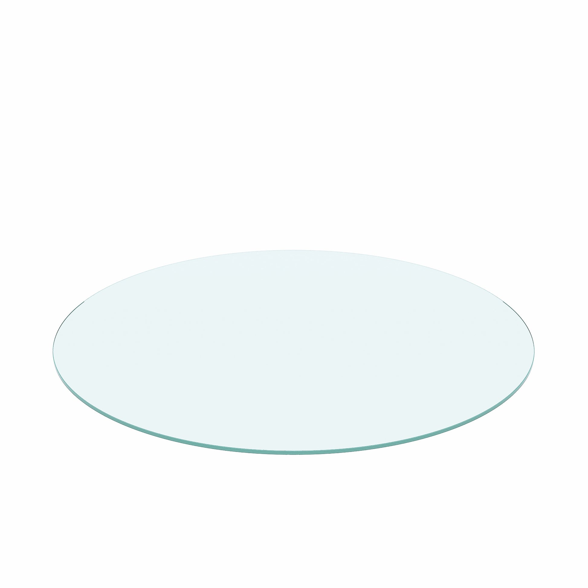 30" Inch Round Tempered Glass Table Top Clear Glass 1 4" Inch Thick Flat Polished Edge Transparent Glass