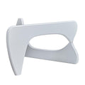 Home Modern Triangle Coffee Table White Solid Wood