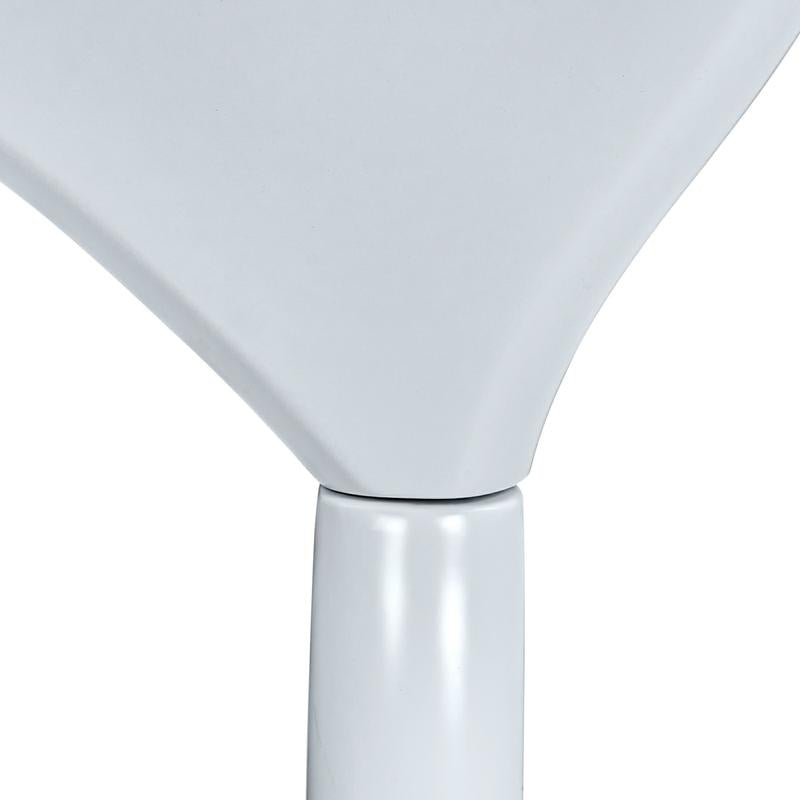 Home Modern Triangle Coffee Table White Solid Wood