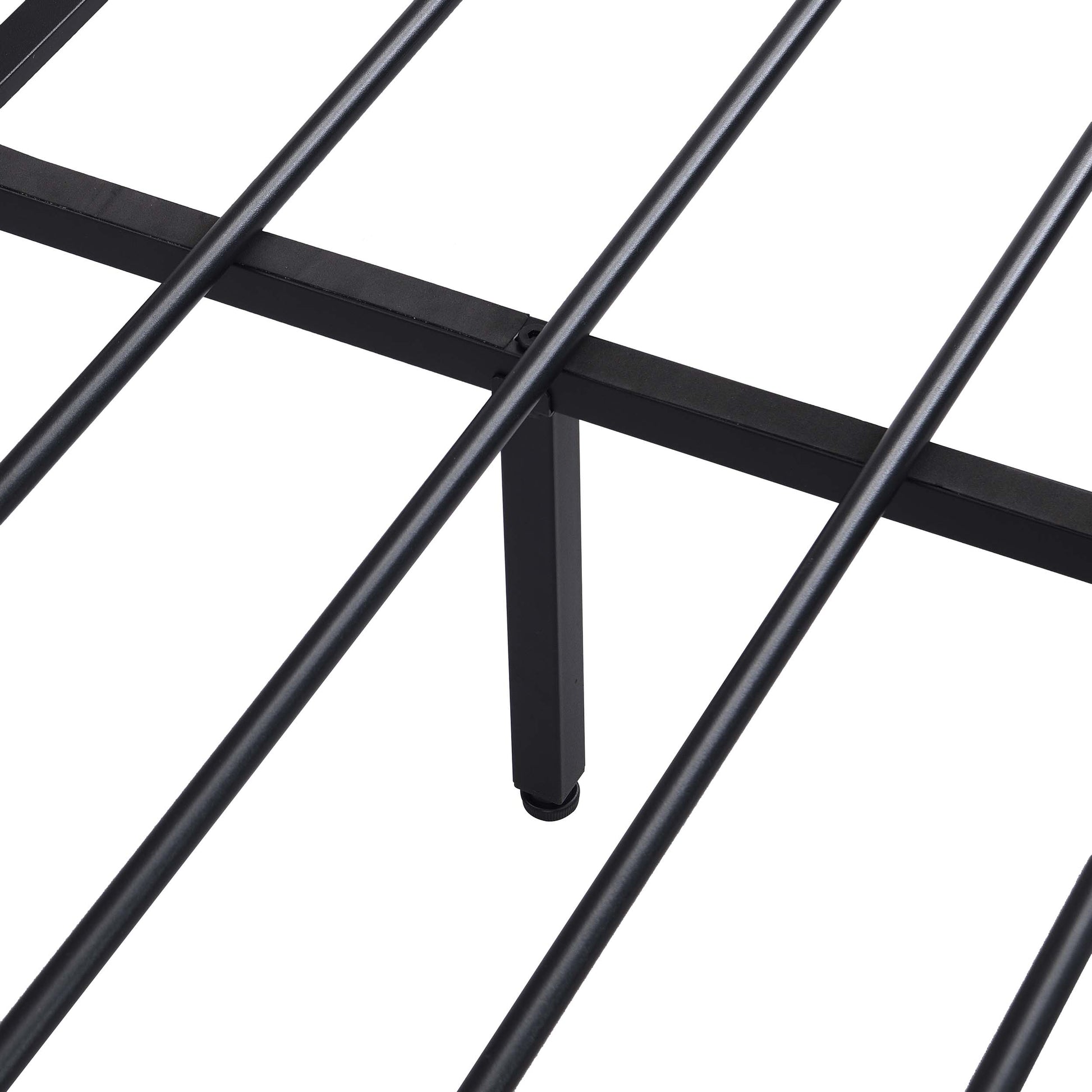 Industrial Queen Bed Frame With Led Lights And 2 Usb Ports, Bed Frame Queen Size With Storage, Noise Free, No Box Spring Needed, Rustic Brown Queen Antique Brown Metal & Wood