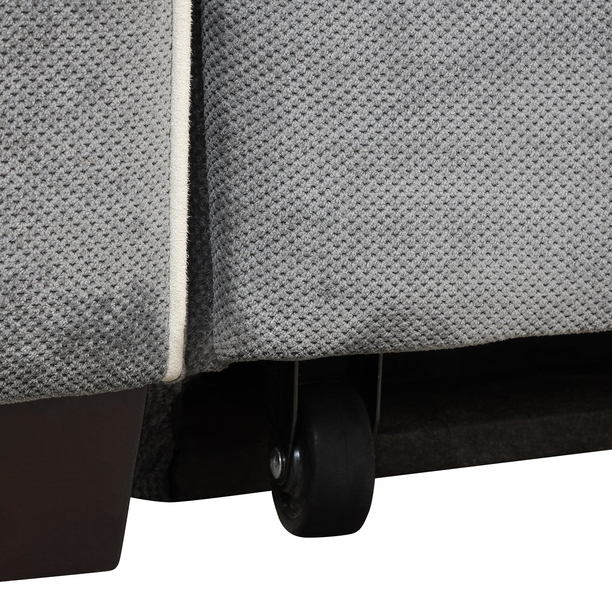 66.5" Linen Upholstered Sleeper Bed, Pull Out Sofa Bed Couch Attached Two Throw Pillows, Dual Usb Charging Port And Adjustable Backrest For Living Room Space, Charcoal Gray Charcoal Grey Foam Linen 2 Seat