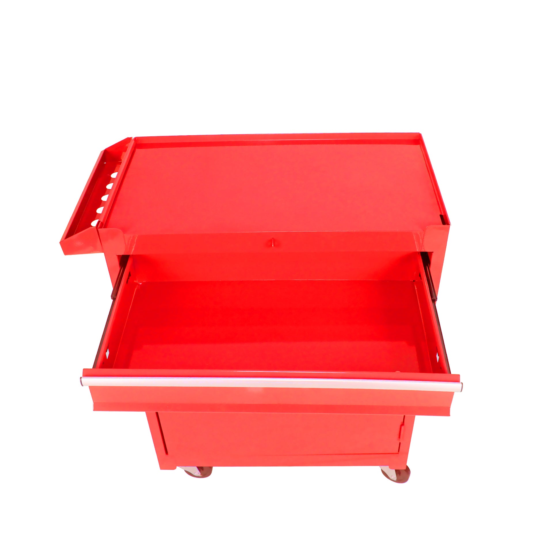 Detachable 5 Drawer Tool Chest With Bottom Cabinet And One Adjustable Shelf Red Red Metal
