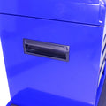 Detachable 5 Drawer Tool Chest With Bottom Cabinet And One Adjustable Shelf Blue Blue Metal