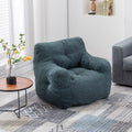 010 Soft Teddy Fabric Tufted Foam Bean Bag Chair With Teddy Fabric Green Green Primary Living Space Soft Modern Foam Teddy