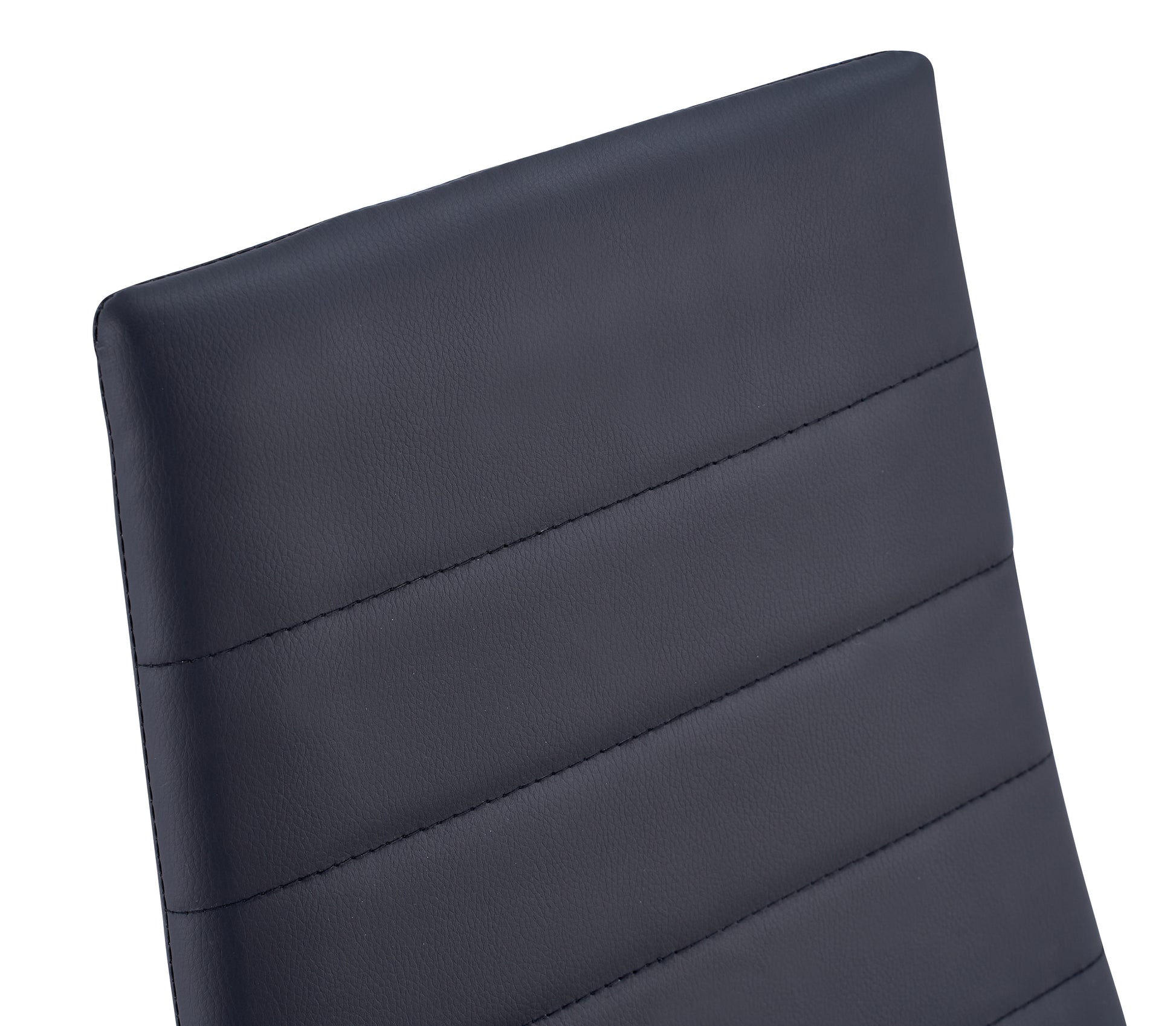 Dining Chair Set For 4 Black Pu