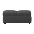 Gray Color Stylish 1Pc Storage Ottoman Convertible Chair Foam Cushioned Fabric Upholstered Solid Wood Plywood Frame Living Room Furniture Gray Wood Primary Living Space Grey Modern Rectangle With Storage Solid Wood