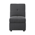 Gray Color Stylish 1Pc Storage Ottoman Convertible Chair Foam Cushioned Fabric Upholstered Solid Wood Plywood Frame Living Room Furniture Gray Wood Primary Living Space Grey Modern Rectangle With Storage Solid Wood