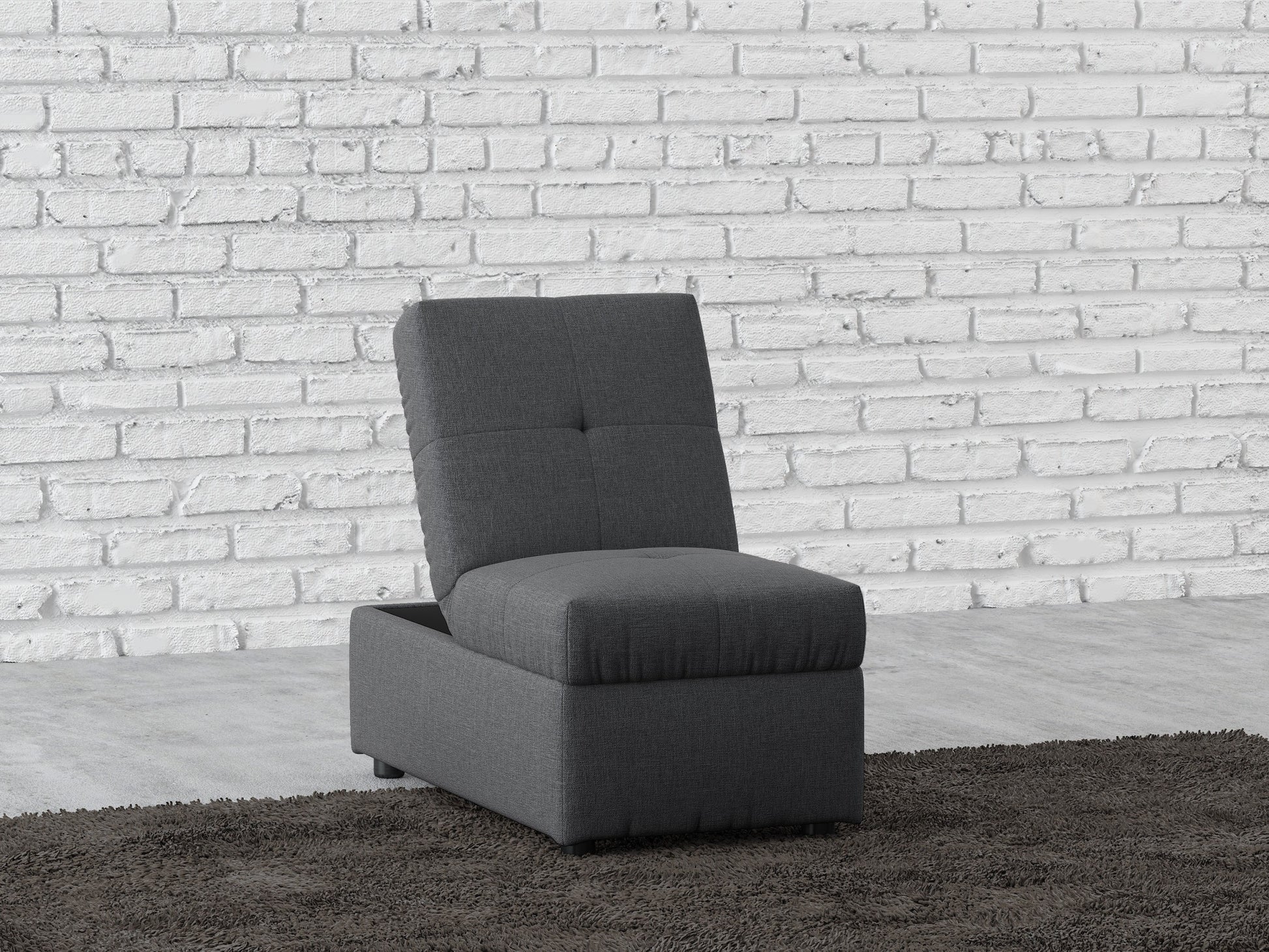 Gray Color Stylish 1Pc Storage Ottoman Convertible Chair Foam Cushioned Fabric Upholstered Solid Wood Plywood Frame Living Room Furniture Gray Wood Primary Living Space Grey Modern Rectangle With Storage Solid Wood