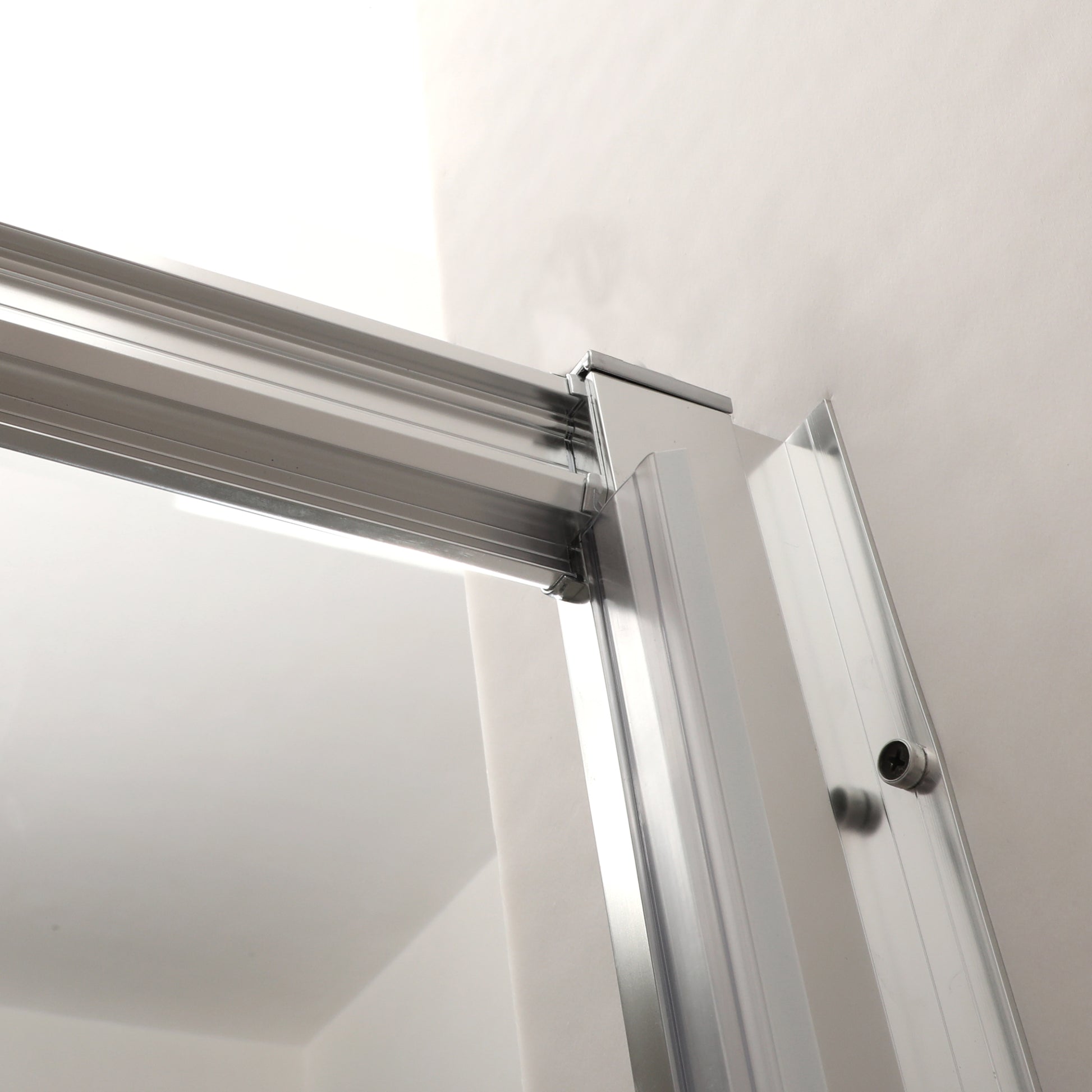 Shower Door 48" W X 72"H Single Sliding Bypass Shower Enclosure,Chrome Chrome Glass