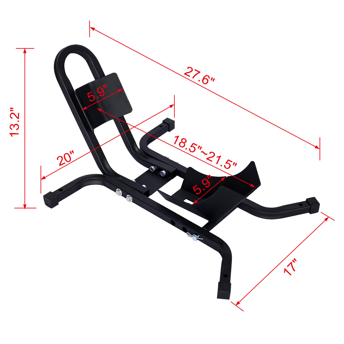 Motorcycle Front Tire Chock, 1200 Lbs Heavy Duty Wheel Stand, Black Motorbike Front Chock For 17" 21" Wheels, High Grade Steel Trailer Stand Black Steel