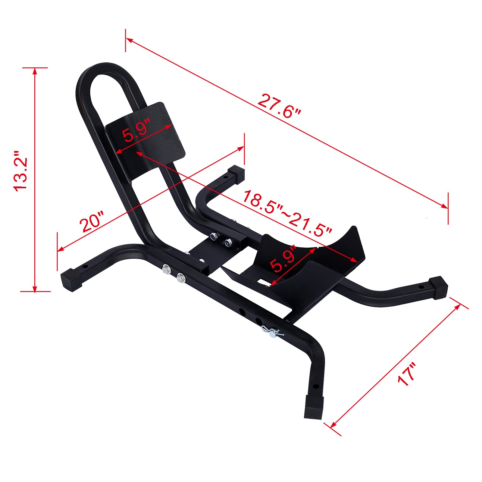 Motorcycle Front Tire Chock, 1200 Lbs Heavy Duty Wheel Stand, Black Motorbike Front Chock For 17" 21" Wheels, High Grade Steel Trailer Stand Black Steel