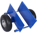600Lb Panel Dolly10In. Pneumatic Wheels ,Blue Blue Metal