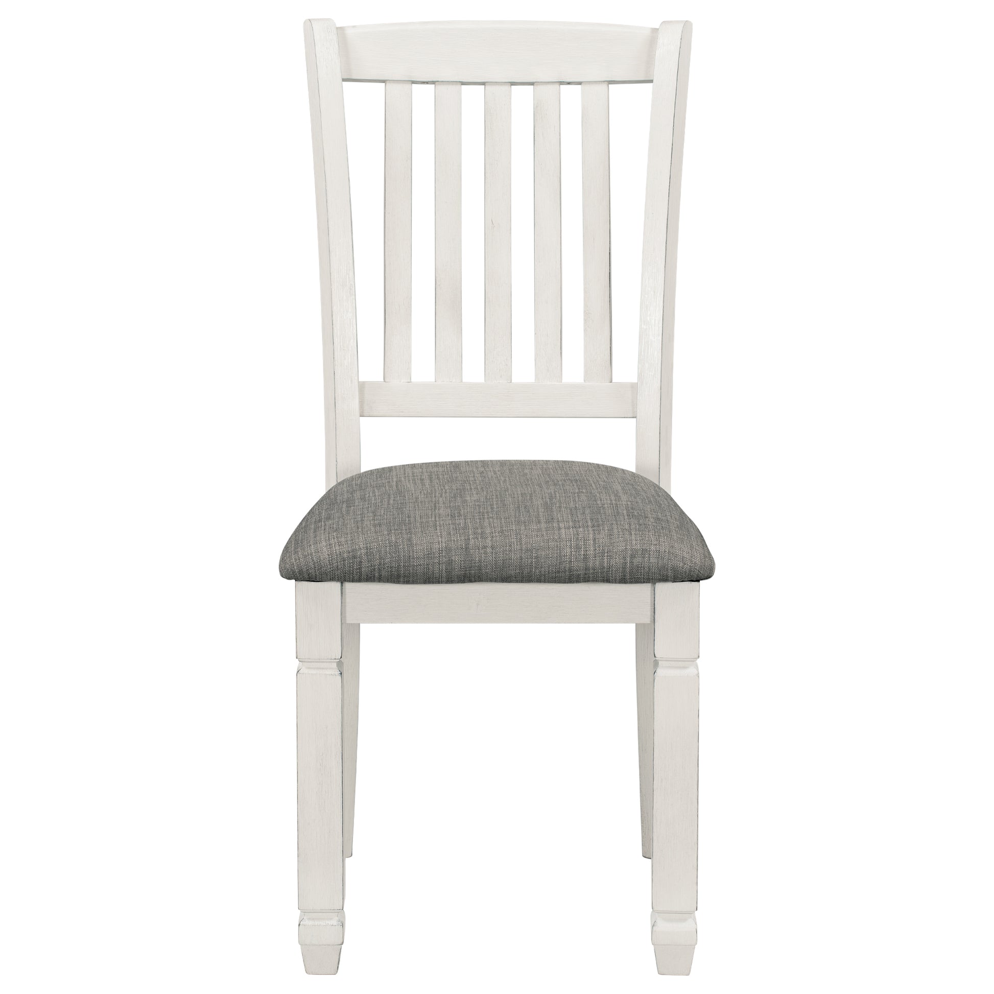 7 Piece Dining Table Set Wood Dining Table And 6 Upholstered Chairs With Shaped Legs For Dining Room Living Room Furniture Gray White White Gray Solid Wood