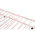 Metal House Bed With Trundle, Twin Size House Bed Pink Pink Metal