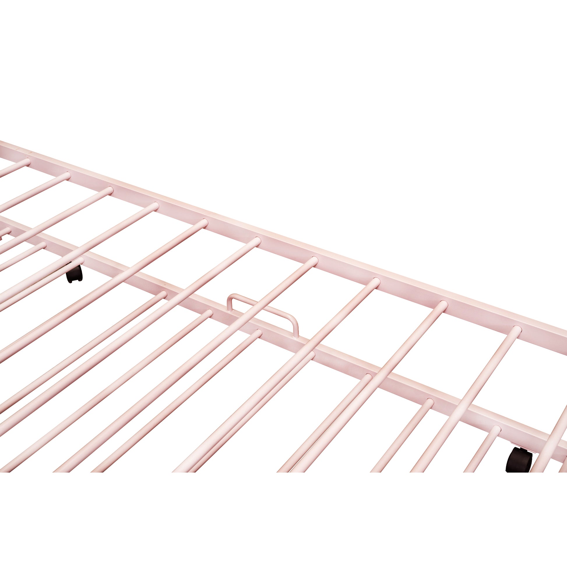 Metal House Bed With Trundle, Twin Size House Bed Pink Pink Metal